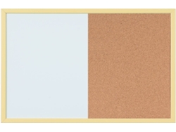 Pizarra Combinada BI-OFFICE Pastel Amarillo (60x45 cm - Magnético: Sí)
