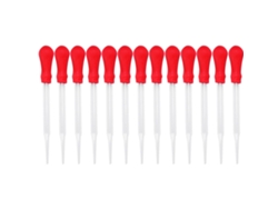 Conjunto De 13 Conta-gotas De Vidro E Silicone Vermelhos