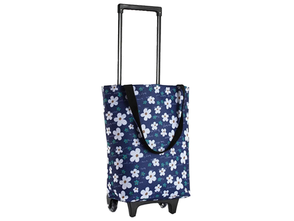 Bolsa de compras plegable Lady Big Cart Carrito de almacenamiento portátil para verduras con ruedas GOKOCO