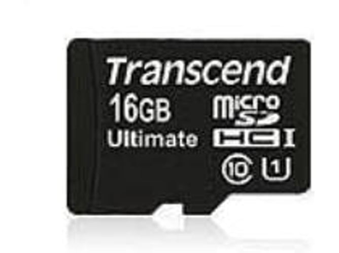 Tarjeta de Memoria TRANSCEND 16GB MicroSDHC Class 10 UHS-I (Ultimate)