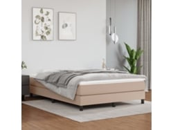 Estructura Cama Sin Colchón Cuero Sintético Capuchino 140x200cm