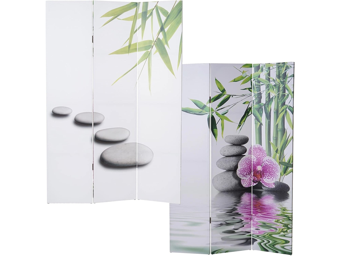 Biombo divisor de ambientes de 3 paneles, 180 x 120 cm, diseño orquídea 04_0004135