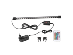 Luz LED para acuario de alto brillo, con múltiples modos, con control remoto y enchufe europeo de 48 cm.