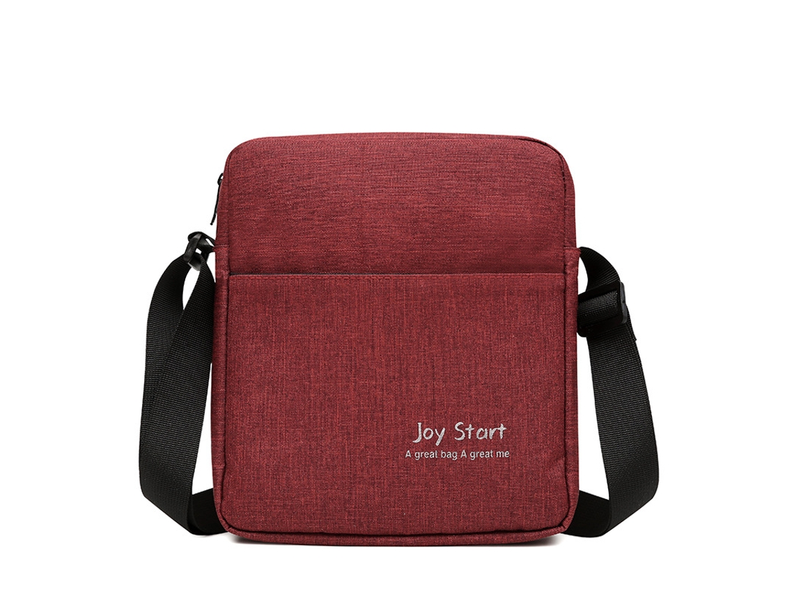 Bolso bandolera informal para hombre (color burdeos), ligero e impermeable, fabricado en nailon.