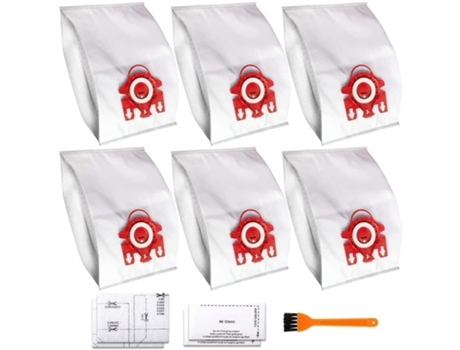Bolsa de polvo de eficiencia 3D Compatible con Airclean, repuesto de 6 piezas para aspiradora Miele Fjm, sustituye a la pieza 10123220