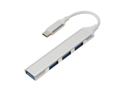 Baoj-2026hub USB-C 4 en 1 de 5 Gbps Plug and Play con protección múltiple para unidades flash, ratones y teclados.