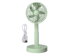Ventilador Telescópico Plegable Usb Portátil Con 3 Velocidades, Silencioso, Para Escritorio, Oficina, Camping, Viajes, Verde.
