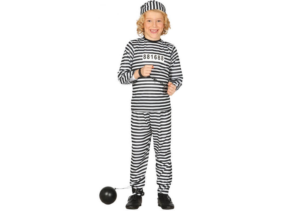 Disfraz de Niño DISFRAZZES Prisionero Rayas Estrechas (Talla: 10 a 12 años)