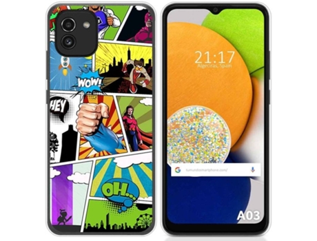Carcasa para Samsung Galaxy A03 TUMUNDOSMARTPHONE Dibujos Comic Multicolor