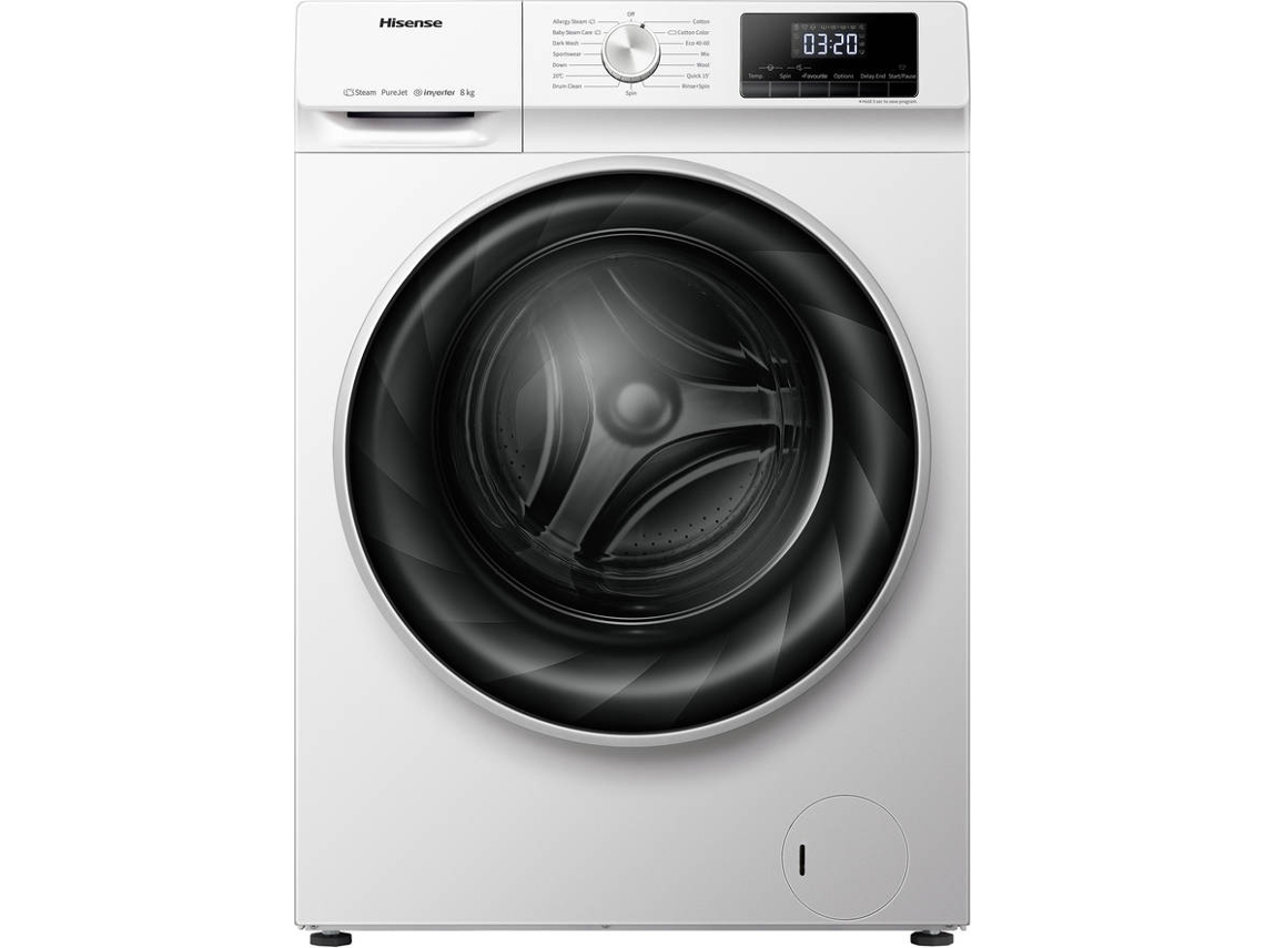 Lavadora HISENSE WFQY801429VJM (8 kg - 1400 rpm - Blanco)