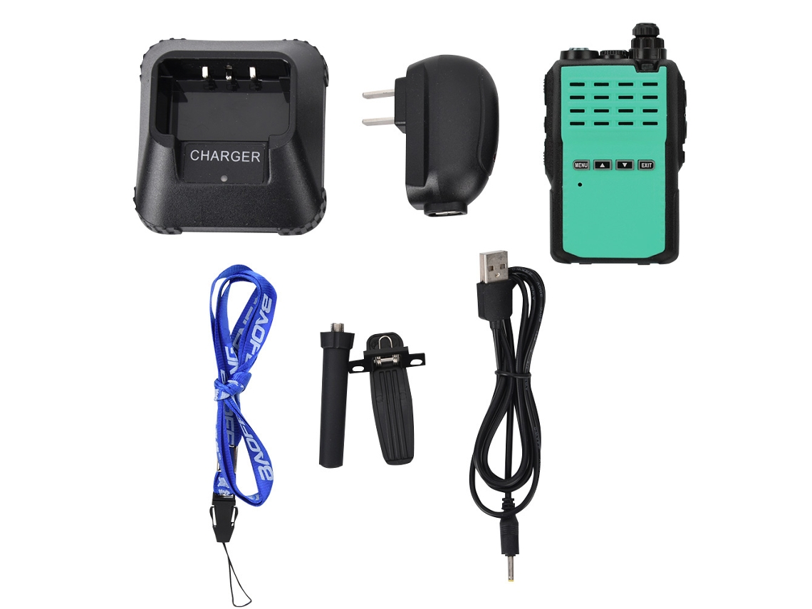 Radio Walkie-talkie Portátil Profesional Uhf De 5 W, Modelo Bf E90, Con Linterna Led (verde).