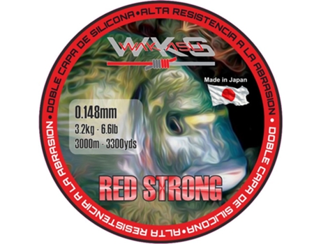 Monofilamento 3000 M Vermelho 0.185 Mmwakasu