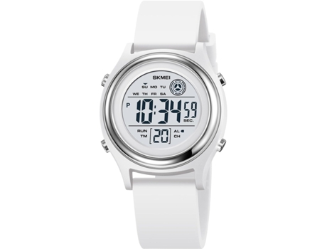 VEANXIN Reloj deportivo digital con fecha y correa de silicona-Oro rosa blanco