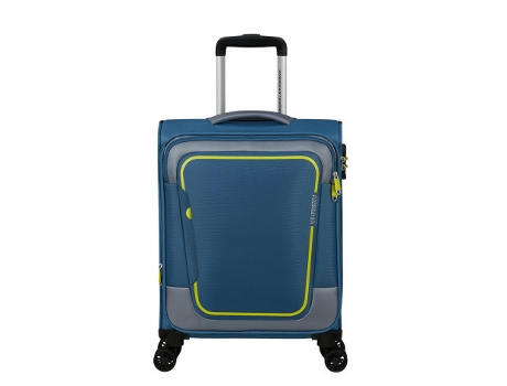 Maleta de Cabina Pulsonic 55Cm con 4 Ruedas Expandible Azul Real 40.5L AMERICAN TOURISTER
