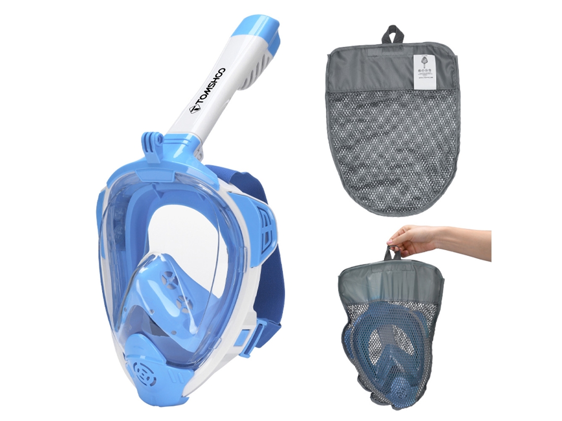 Máscara De Snorkel Integral Antivaho E Impermeable Con Visión De 180° Para Adultos - Set De Buceo