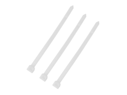 100 Unidades De Bridas De Nailon Autoblocantes Para Cables, Color Blanco.