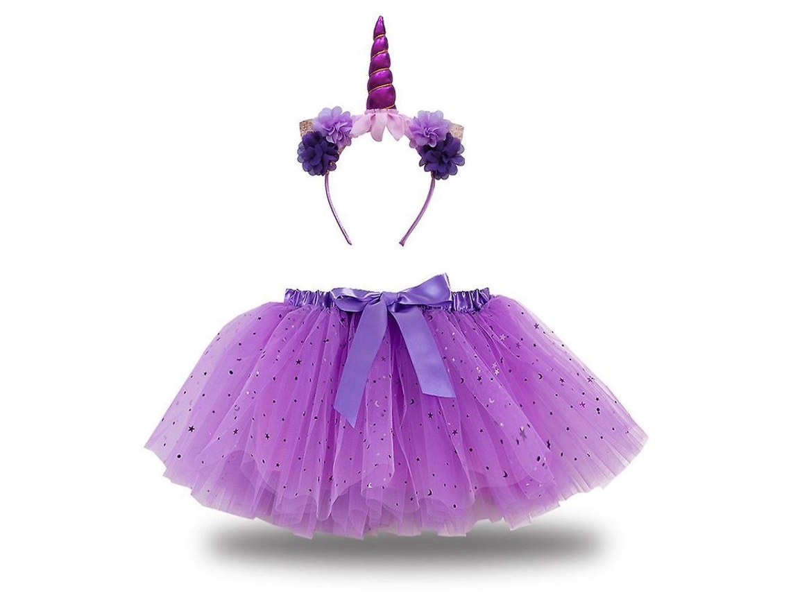 2026-traje De Unicornio Princesa Con Falda Tutú Arcoíris Y Diadema Para Niñas Carnaval