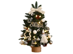 Mini árbol de Navidad con luces LED y estrella en la parte superior TRUYUETY