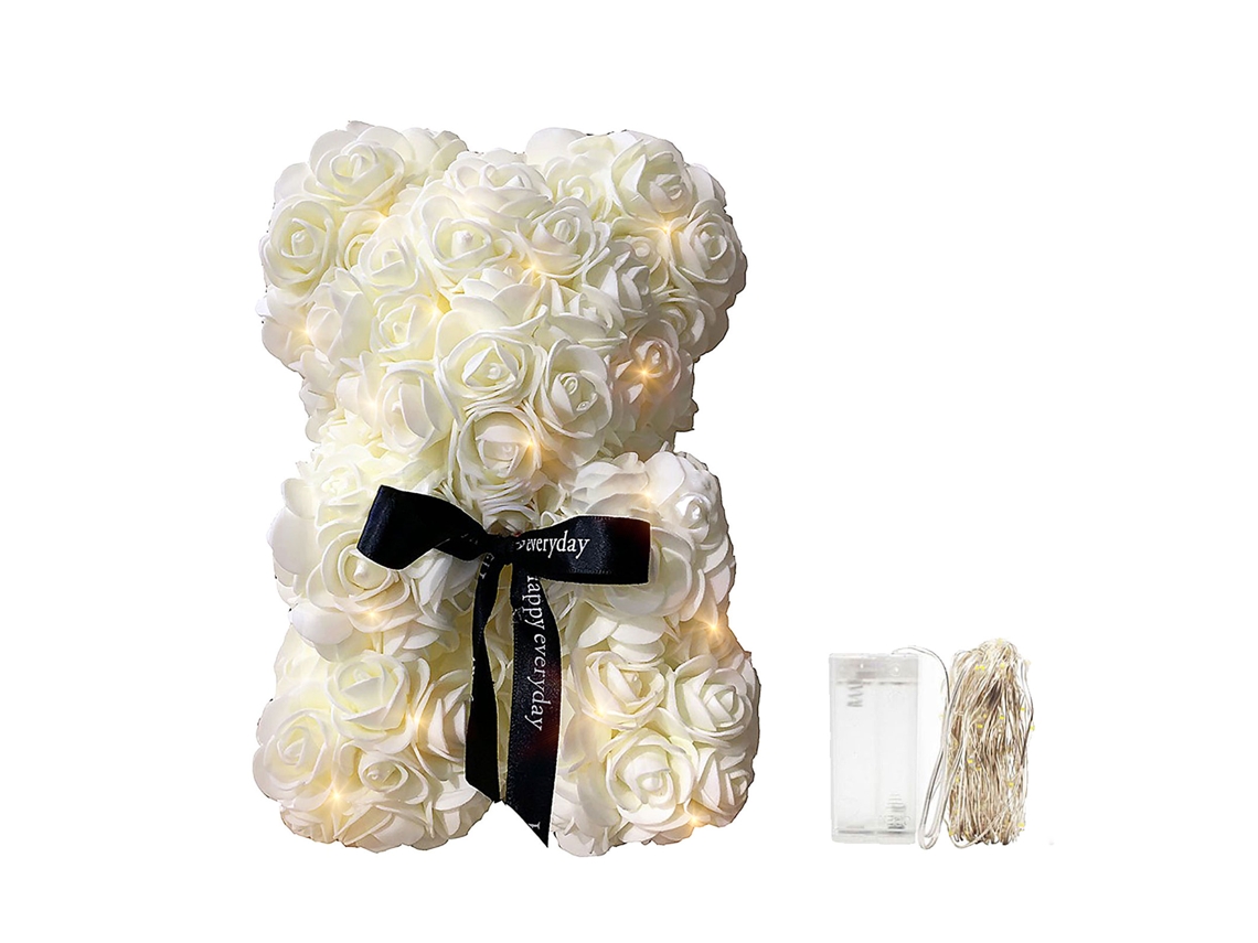 Set De Regalo Romántico De Osito De Peluche Con Rosas Artificiales Para San Valentín