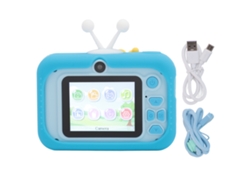Cámara Infantil Amarilla Con Pantalla De 2 Pulgadas, Lente Frontal Y Trasera De 12 Mp, Grabadora De Vídeo, Pegatinas Y Filtros.