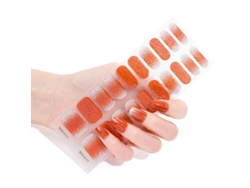 20 Pegatinas De Uñas De Gel Semicuradas Con Lima Y Bastoncillos De Alcohol. Requiere Lámpara Uv/led.