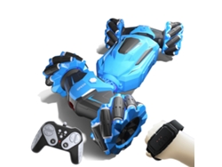 Coche teledirigido Ymsl para niños, 2.4G, tracción a las cuatro ruedas con sensor de gestos, juguete todoterreno azul Hxl