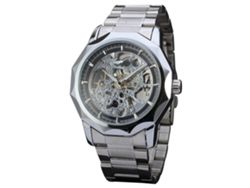 Reloj De Pulsera Sencillo Para Hombre Con Correa De Piel Sintética, Esfera Redonda Y Movimiento De Cuarzo Negro.