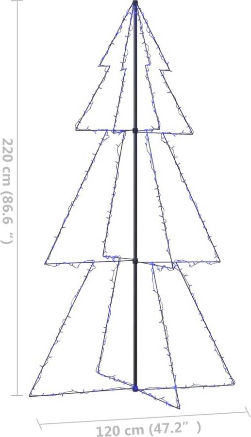 Árbol de Navidad VIDAXL con Luces LED (Verde - 120x220 cm)