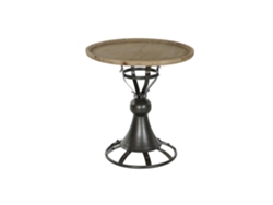 Mesita Auxiliar Abeto Metal Negro 60x60x63,5cm