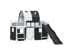 Maison Exclusive - Estructura De Litera Para Niños Y Negro 90 X 190 Cm Metal