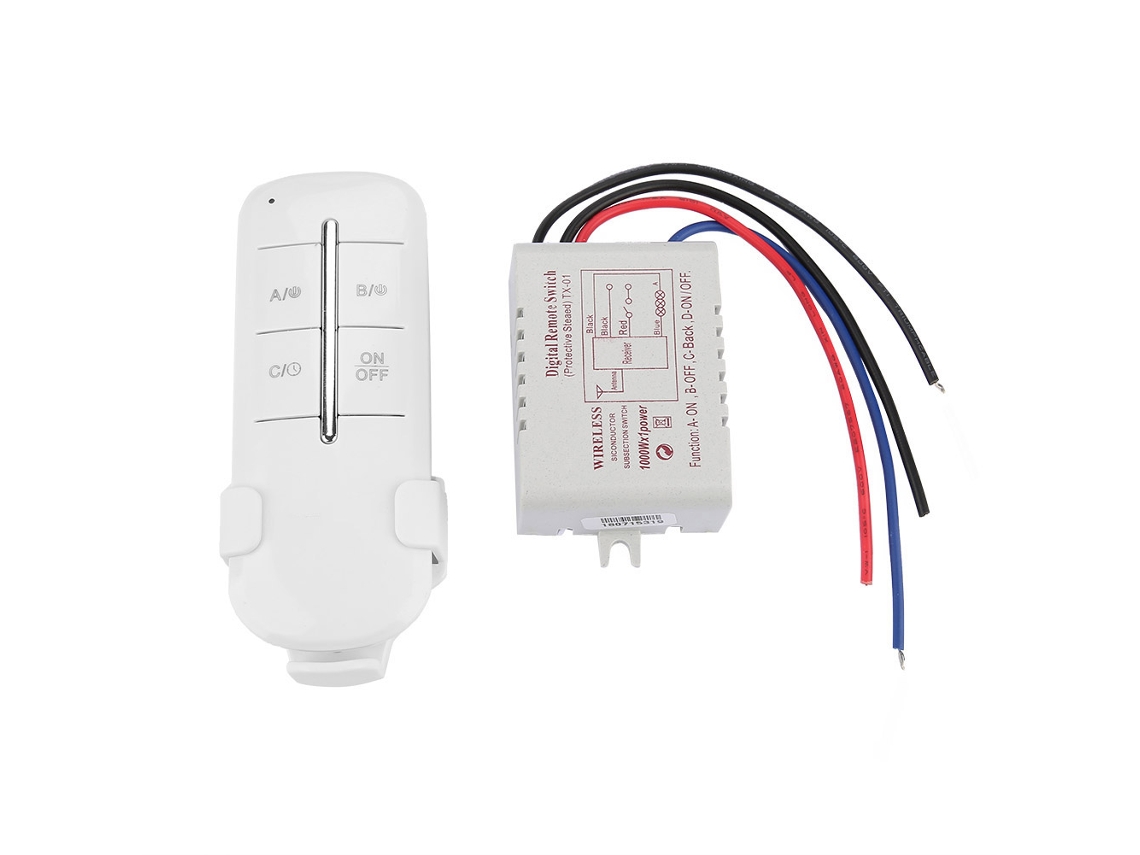 Yncm2026-interruptor De Luz Inalámbrico Con Control Remoto Rf On/off Ac180-240v 1 Vía 1000w