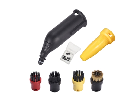 1 Juego de boquilla de extensión, anillo de sellado, cepillos redondos, aspersor para Karcher SC1 SC2 SC3 SC4, limpiador limpiamoquetas a vapor, re...