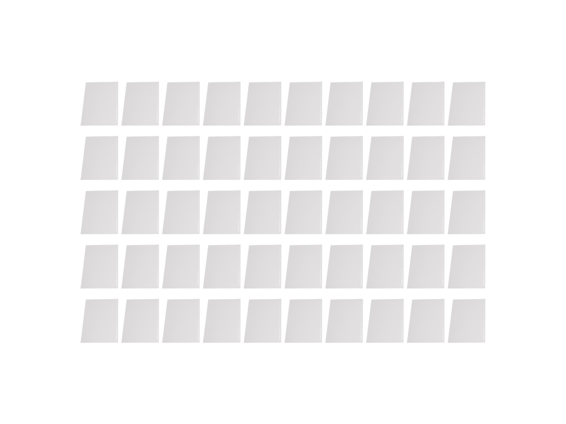 50 Fundas Protectoras Para Hojas A5, 20 Agujeros, Plástico Pp Blanco, Para Presentaciones.