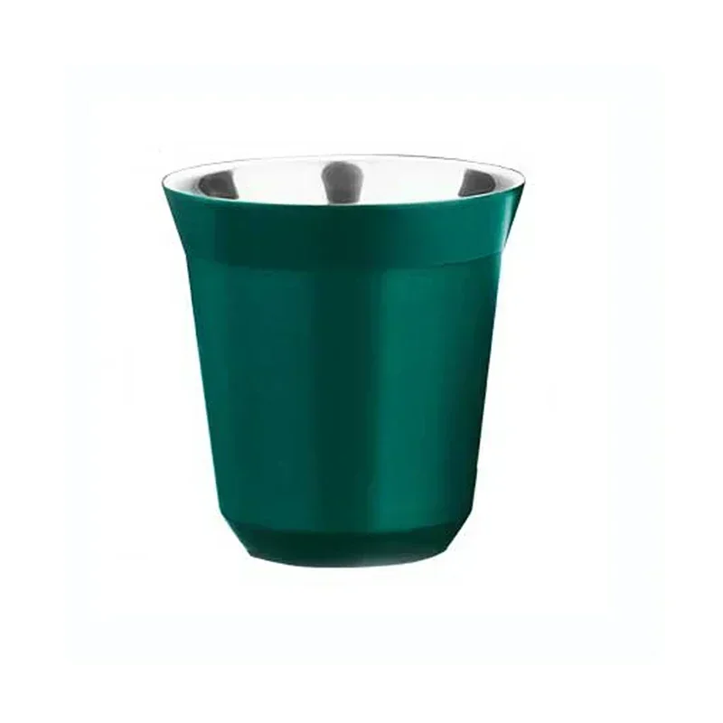 (250 Ml, Verde) Taza De Espresso Para Camping Al Aire Libre, Taza De Té Aislante De Doble Pared De Acero Inoxidable 304 Reforzado