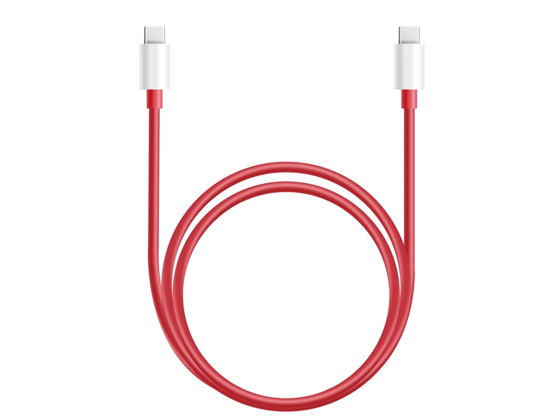 Cable USB C Supervooc 10A 1m Rojo Rápido para OnePlus