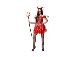 Disfraz para Adultos Demonia Rojo - XL