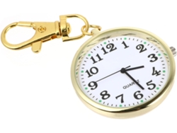 Reloj Bolsillo Llavero Luminoso Unisex Portátil Personas Mayores Diseño Esfera Grande Hebilla Llave Adecuado
