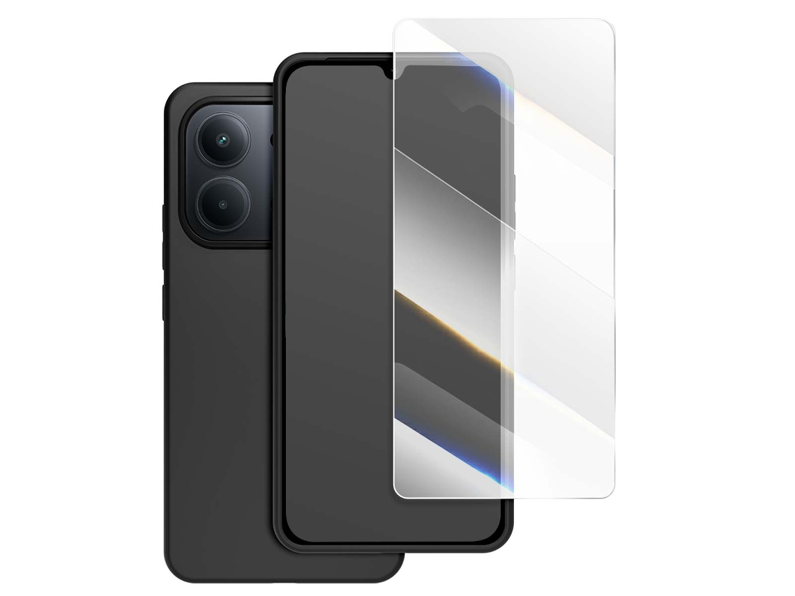 Pack De Protección Carcasa Y Cristal Templado Pantalla Para Redmi 15c