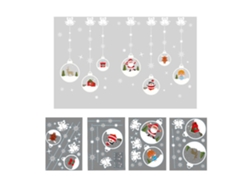 Pegatinas navideñas para decorar ventanas, pegatinas extraíbles para sala de estar y dormitorio.