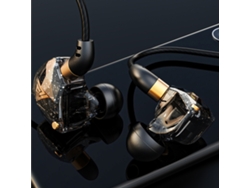 Fone De Ouvido Qkz Sk8 Fio 3.5mm Com Microfone Controle In-line Ajuste De Ouvido Ear Hook Esportivo Dinâmico