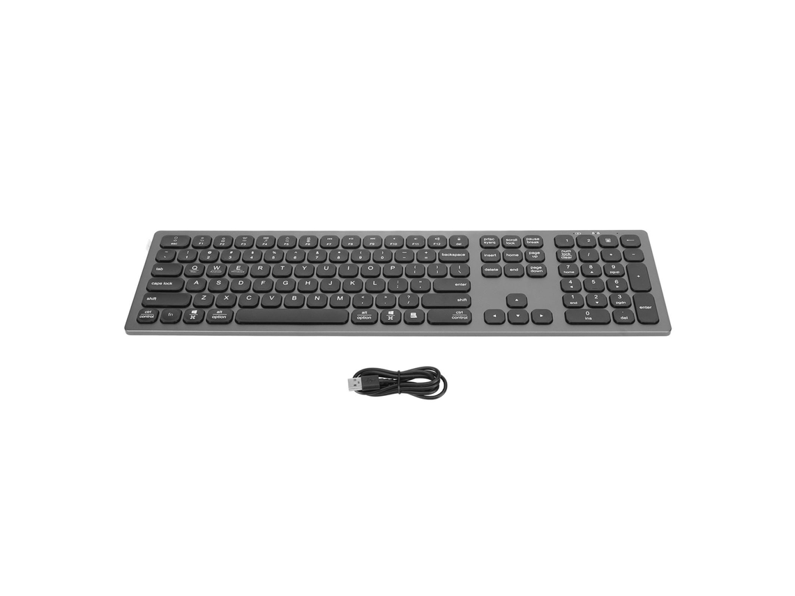 Teclado Bluetooth Sem Fio Com Teclado Numérico 110 Teclas Antideslizante Para Office Windows Android Os X