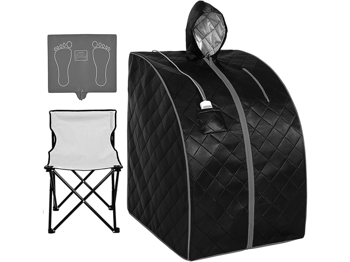 Kit De Sauna Portátil: Sauna Personal De Infrarrojos Para El Hogar, Tienda De Spa Portátil Con Sombrero Y Silla.