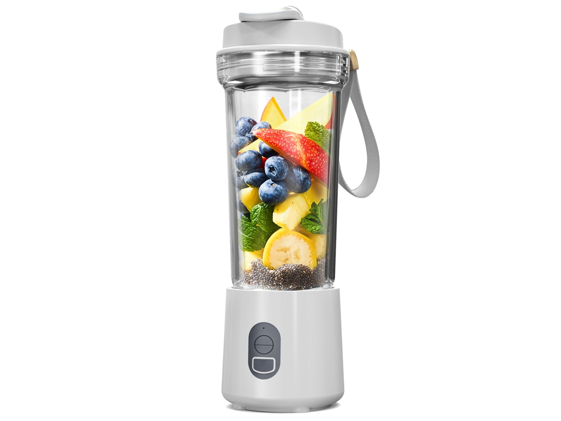 Exprimidor de frutas Eifson 180 W con USB, capacidad de 500 ml, velocidad de 18.000 RPM (blanco)