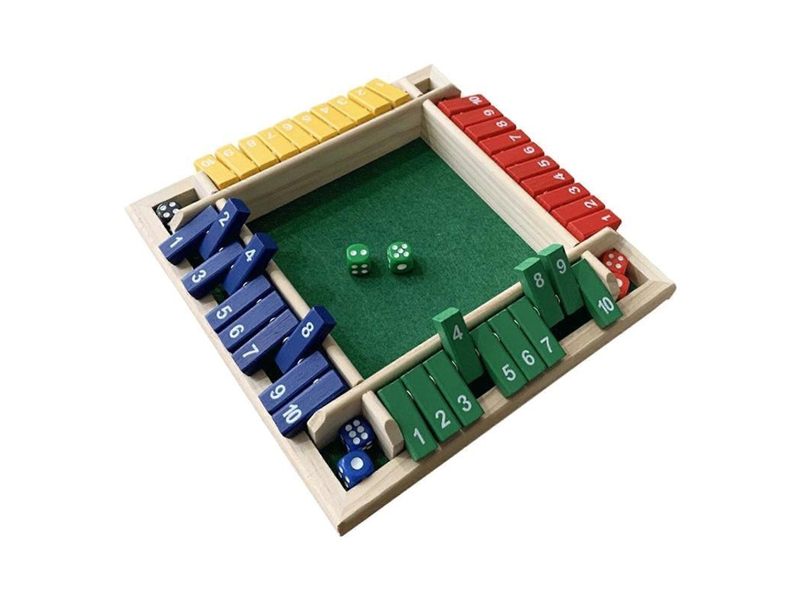 Juego De Mesa De Madera Shut The Box Para 4 Jugadores, Ideal Para Fiestas En Bares, Cafeterías Y Reuniones Familiares, Regalo Perfecto.