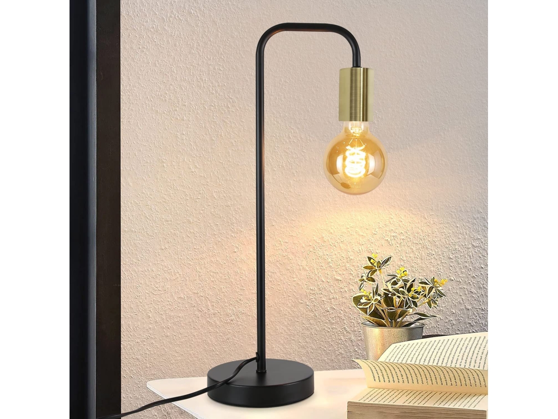 Lámpara de mesa Nettlife negra E27