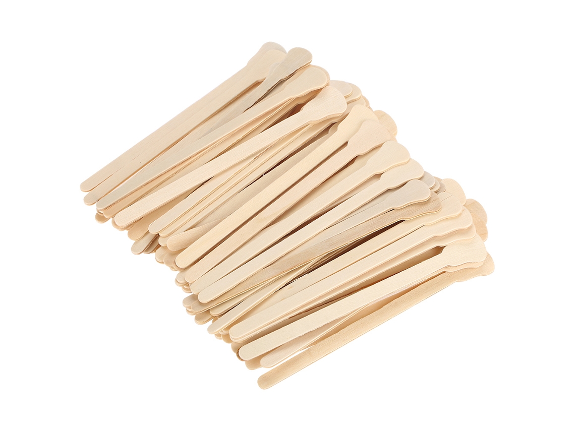 Vlrla-100unidades Disposable Wooden Wax Spatulas Para Facial Mask Cabelo Cream