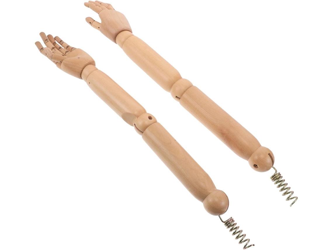 Maniquí De Brazo Articulado De Madera Con Articulación Flexible, Tacto Realista Y Pose Ajustable.