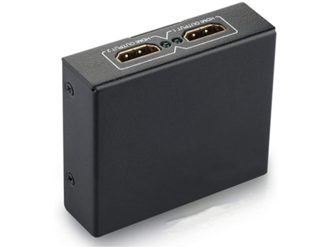 Adaptador Divisor Mini Hdmi 2 Puertos HDMI1213-Y3 Negro
