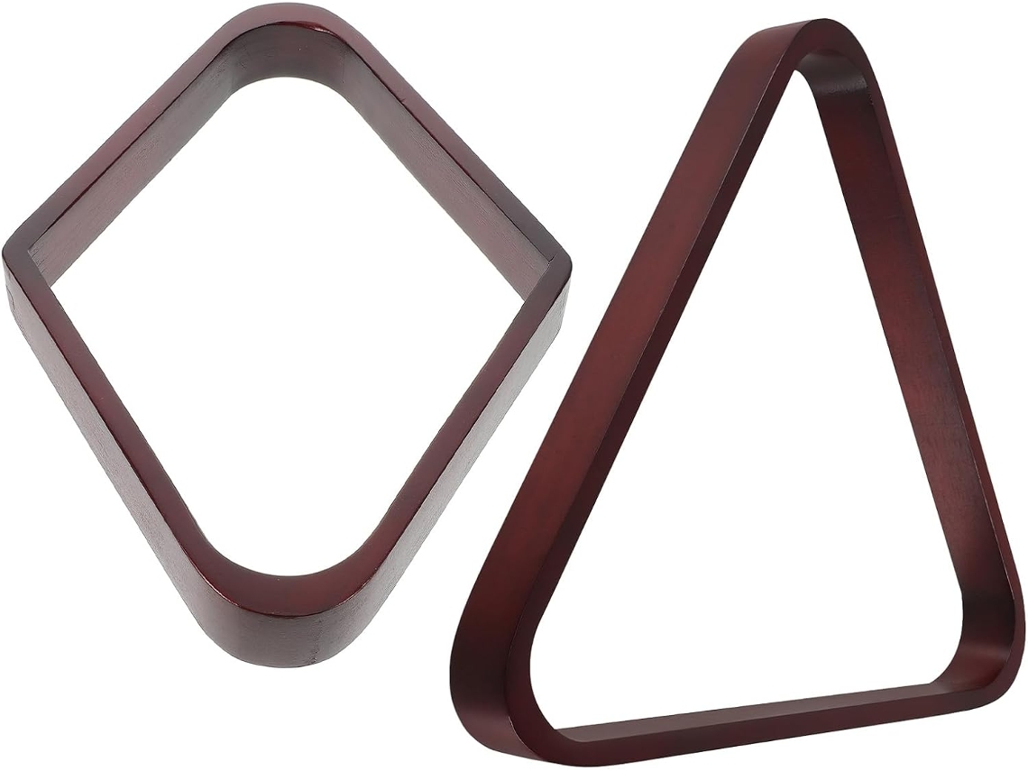 2 Soportes Triangulares De Madera Maciza Para Mesa De Billar