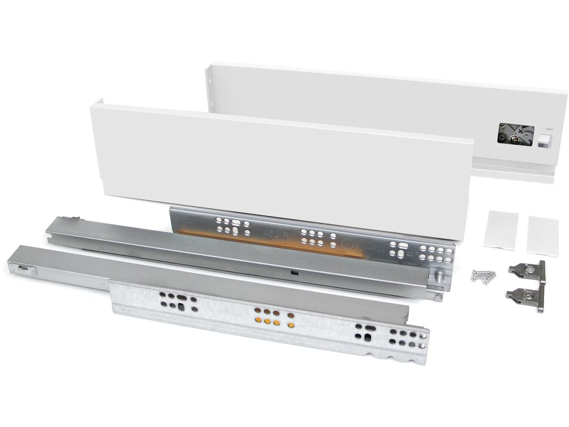 EMUCA Cajón Exterior Vertex 40 Kg Alto 93 Mm- Fondo:550- Pintado Blanco- Acero